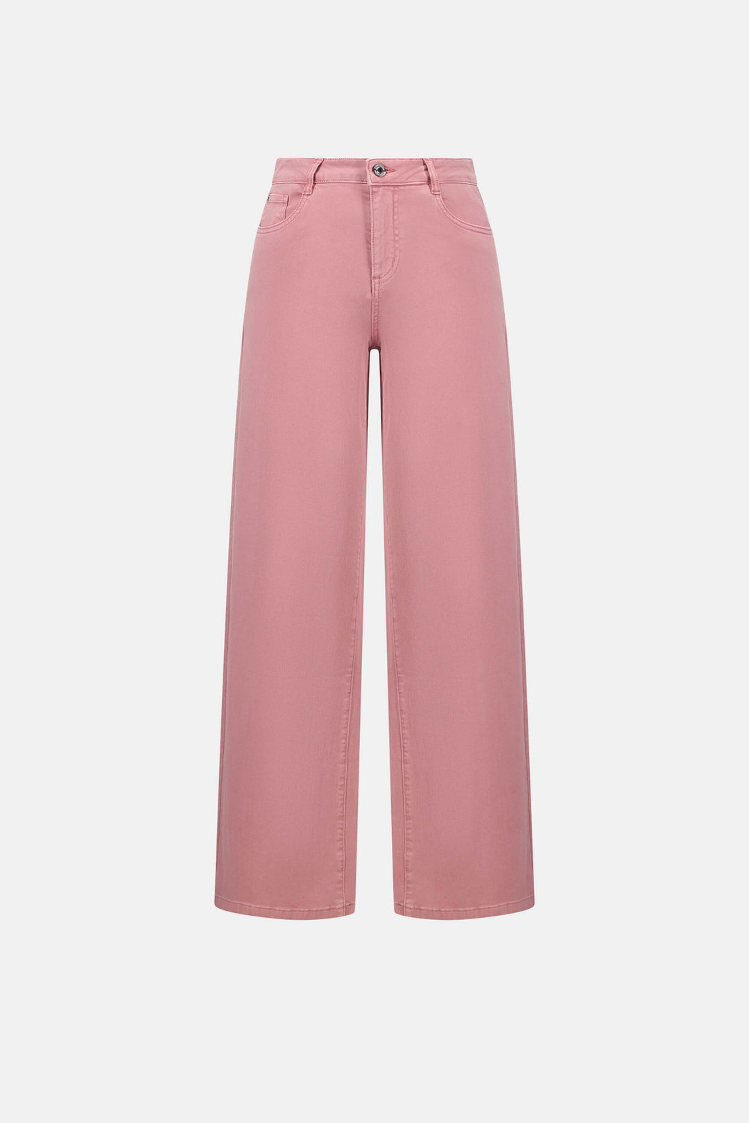 Joseph Ribkoff A pair of dusty pink wide-leg cropped pants shown flat against a light gray background. Flat image.