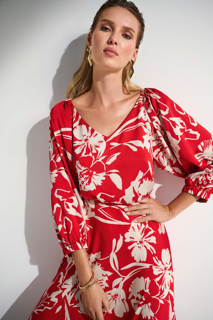 Sicilian Sun Satin Floral Print Straight Top 252119