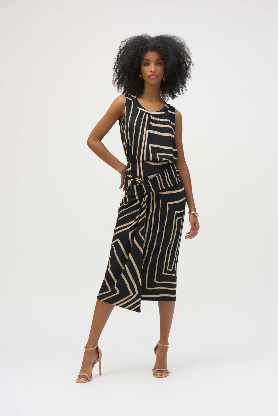 Geometric Print Pencil Skirt 252187