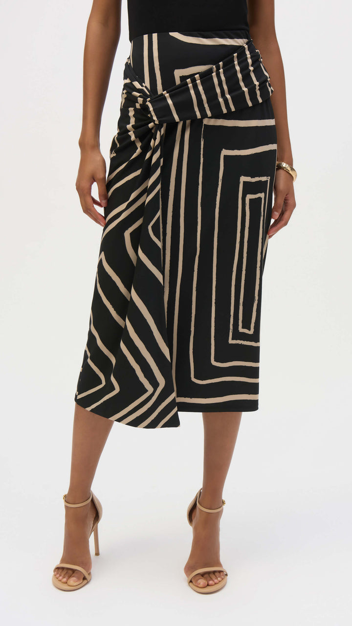 Geometric Print Pencil Skirt 252187