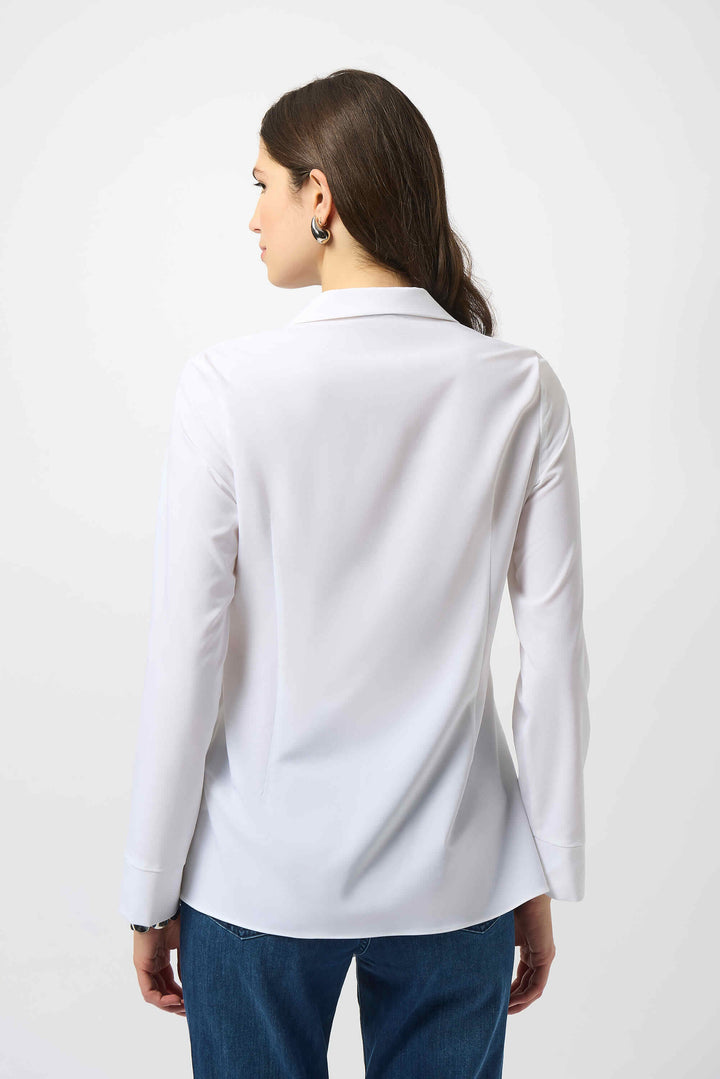City Line Stretch Poplin Fitted Top 253132
