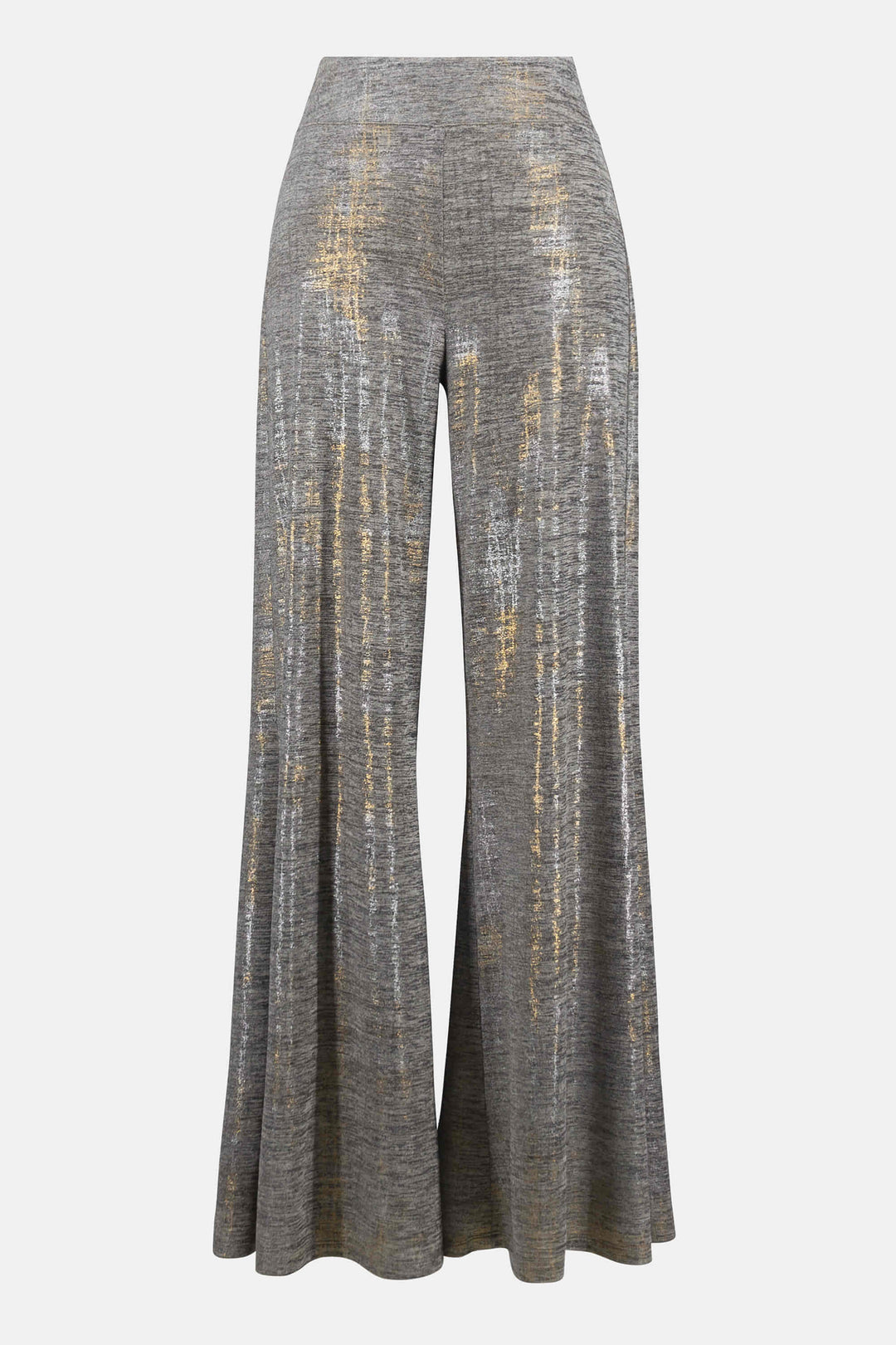 Supernatural Foiled Melange Knit Wide-Leg Pants - Beige 253274