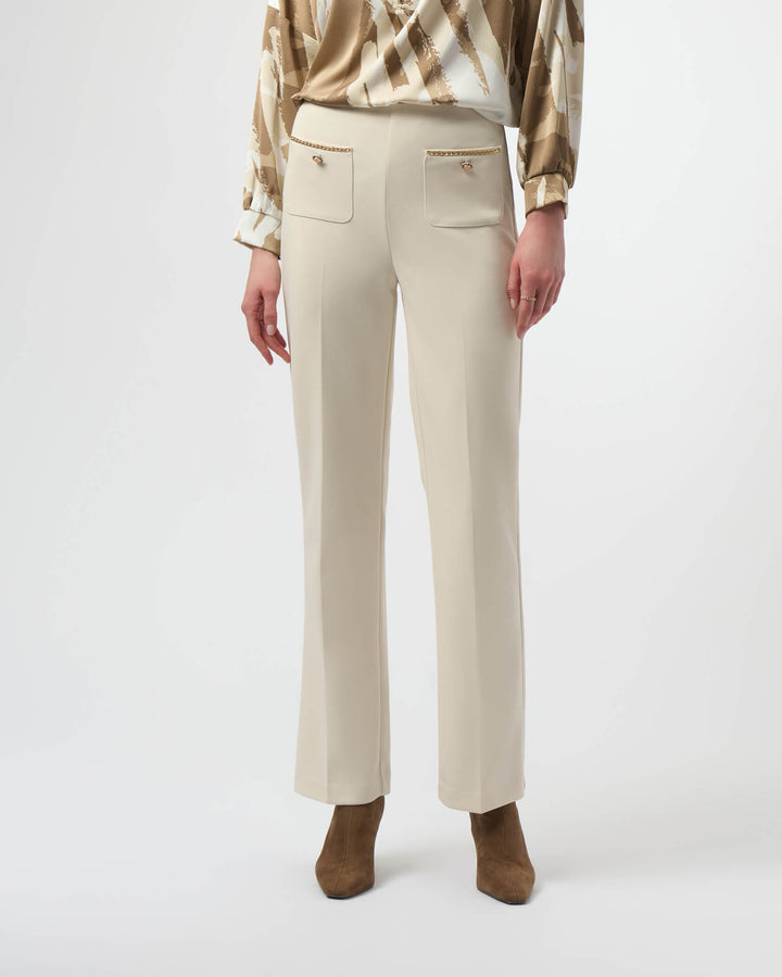 Dusk to Dawn Scuba Crepe Straight Pull On Pant - Birch  254043