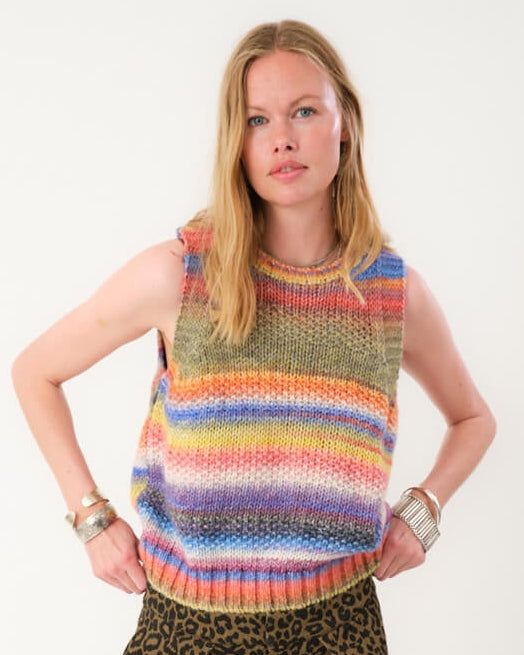 Dova Slipover Knit - Rainbow