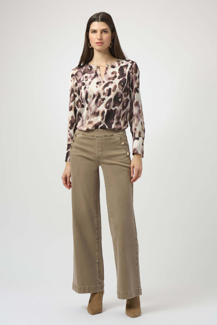 Natural Habitat Recycled Satin Animal Print Straight Top 254166