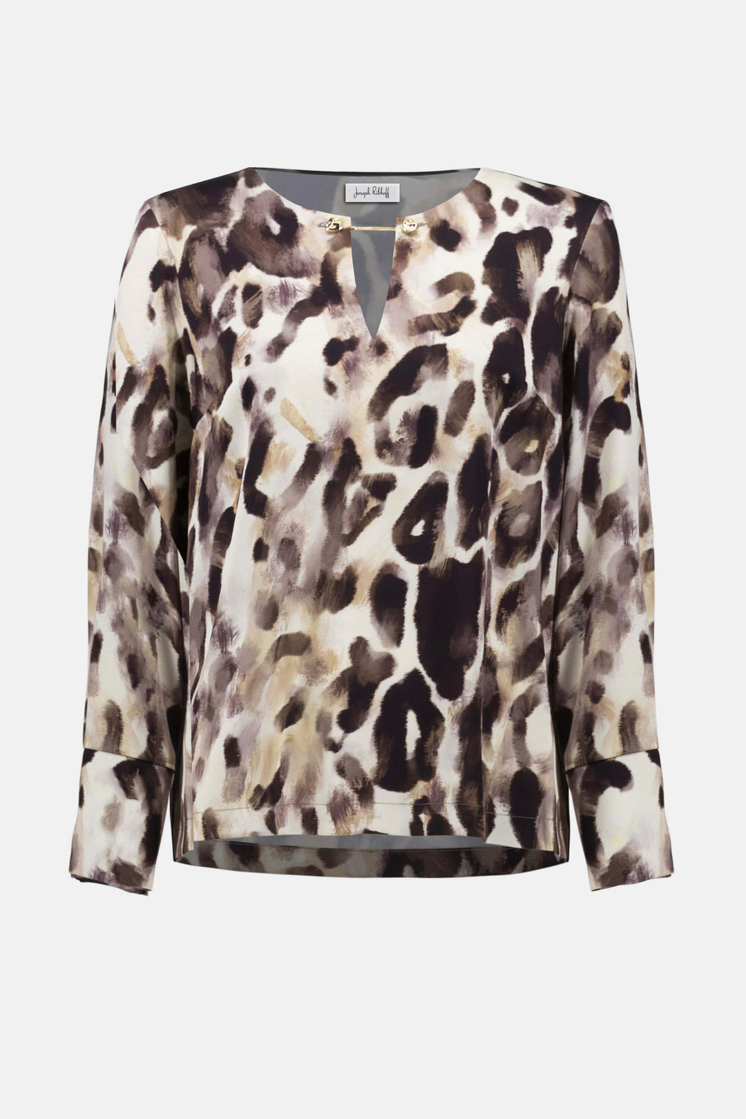 Natural Habitat Recycled Satin Animal Print Straight Top 254166
