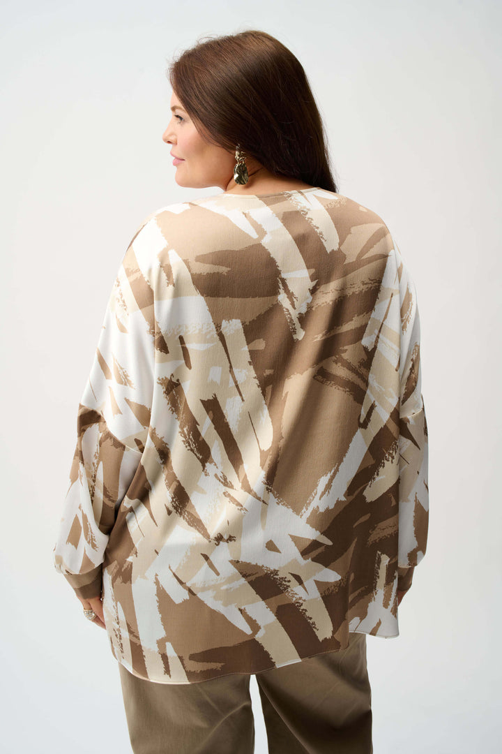 Natural Habitat Recycled Satin Animal Straight Top 254193