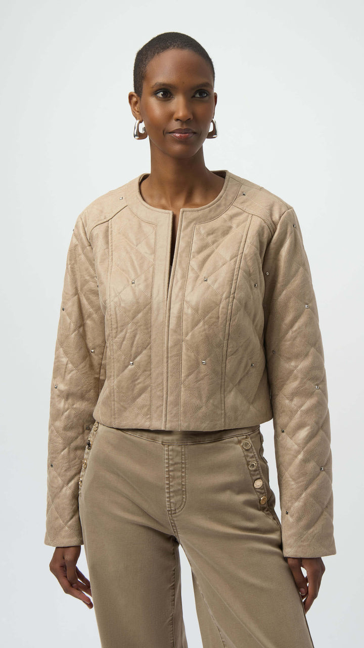 Natrual Habitat Foiled Faux Suede - Fawn 254929