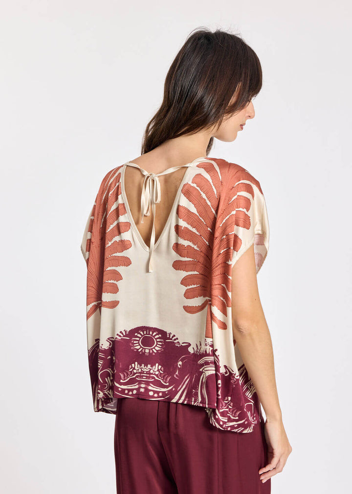 Cara Cream Tie Back Top