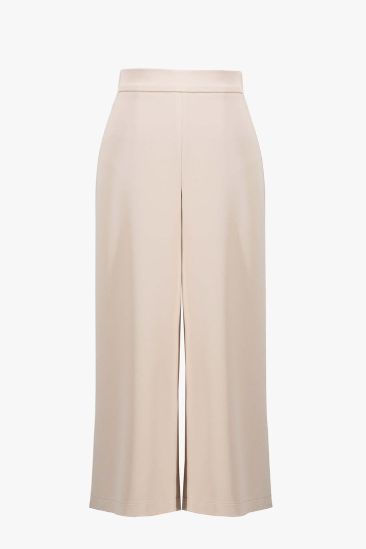 La Vie Pull-On Culotte Pants in Parchment & Navy 261121