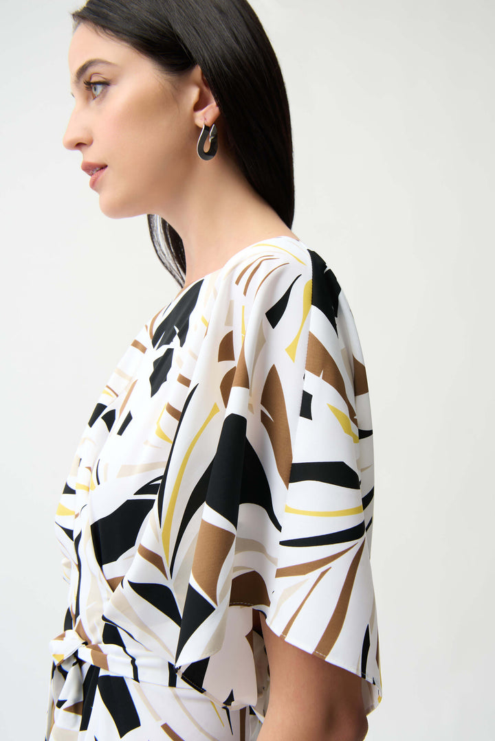 La Palma Tropical Print Trapeze Dress  261168