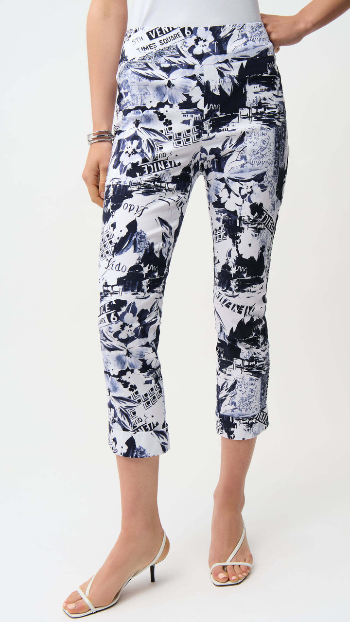 Ocean Drive Millennium Conversational Print Crop Pull-On Pants 261187
