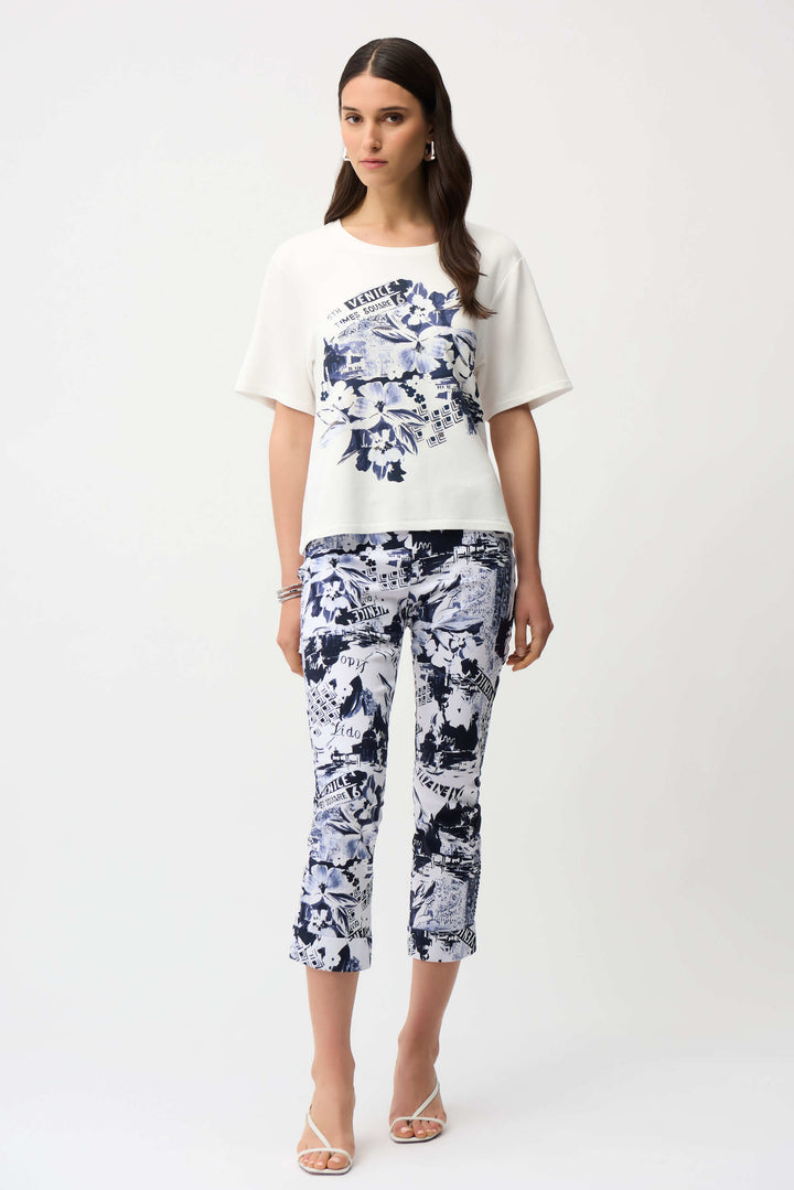Ocean Drive Millennium Conversational Print Crop Pull-On Pants 261187
