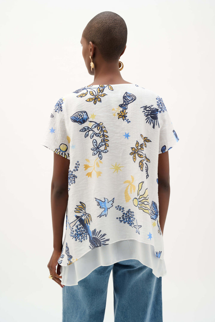 Under The Sea Sheer Woven Trapeze Tunic 262204