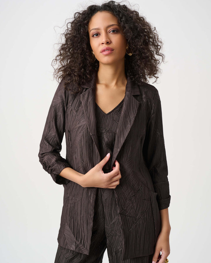 Modern Geometry Pleated Blazer 263050