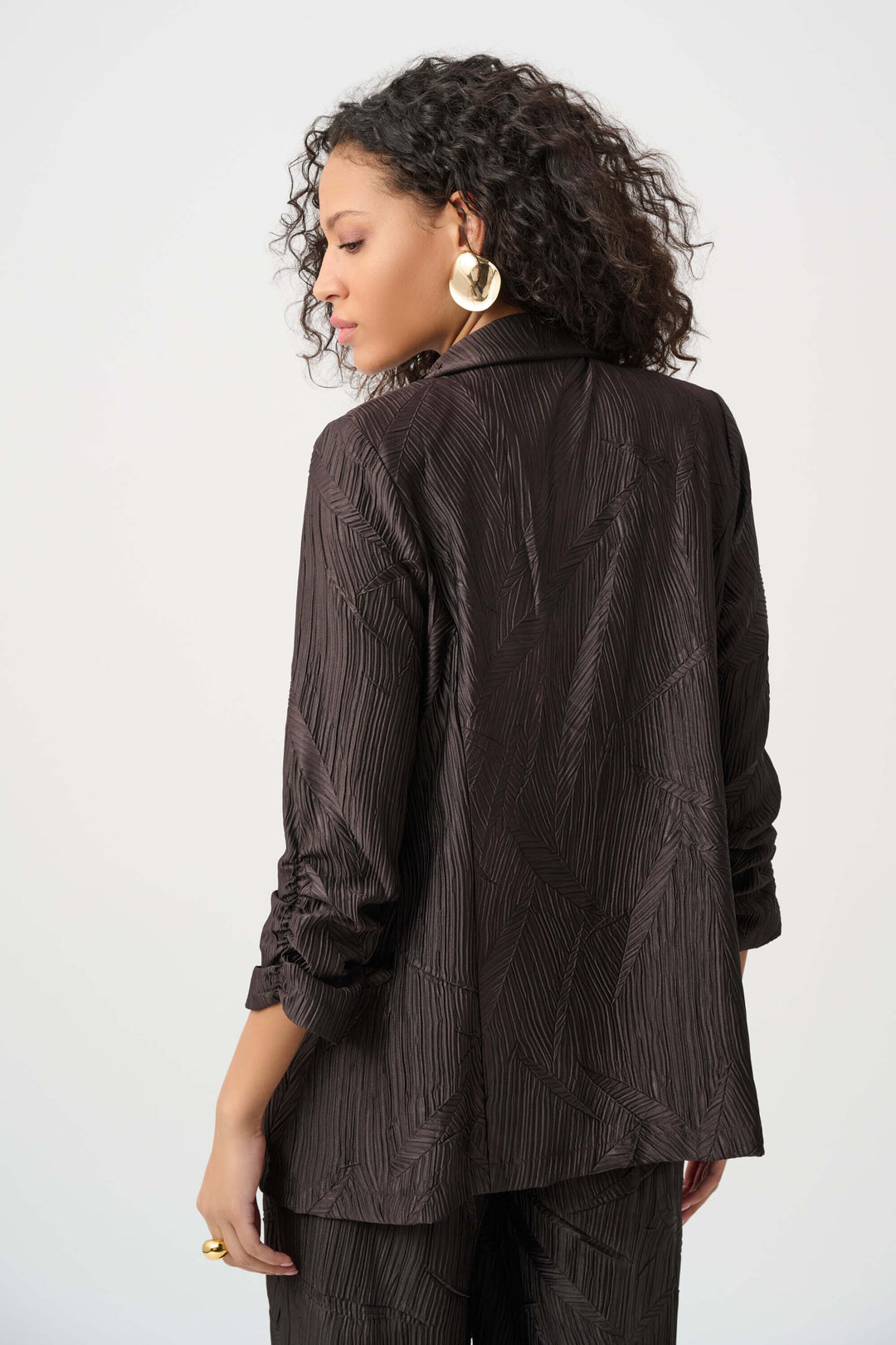 Modern Geometry Pleated Blazer 263050