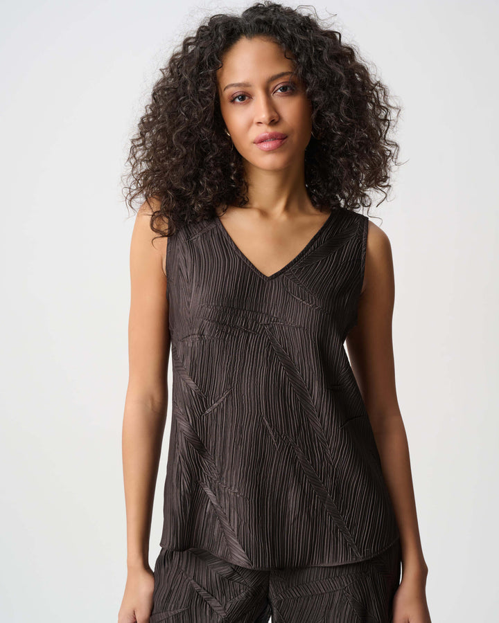 Modern Geometry V Neck Top 263051