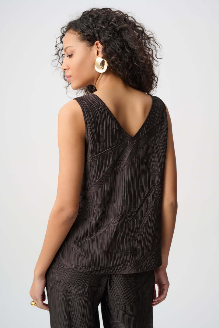 Modern Geometry V Neck Top 263051