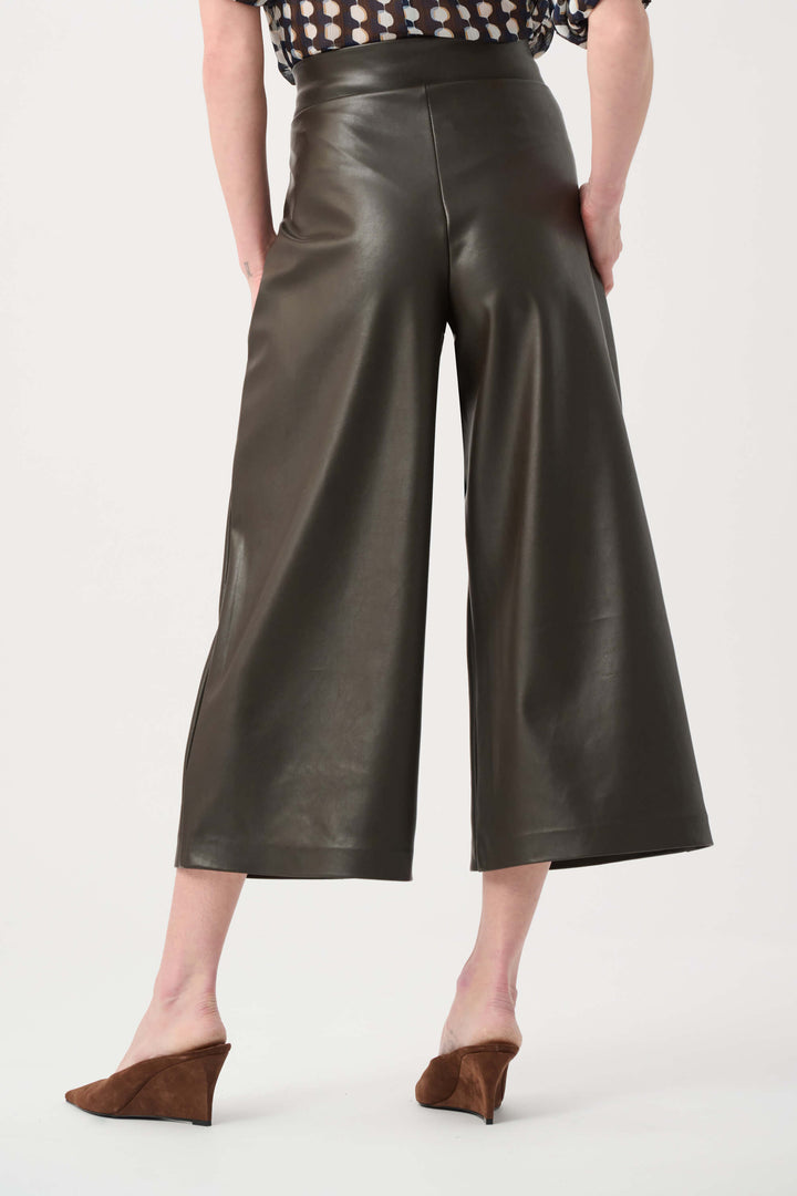 Modern Geometry Leatherette Pull-On Culotte Pants 263096