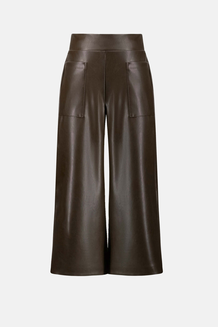 Modern Geometry Leatherette Pull-On Culotte Pants 263096