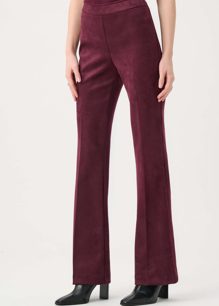 Scuba Suede Flared Pull-On Pants 263160