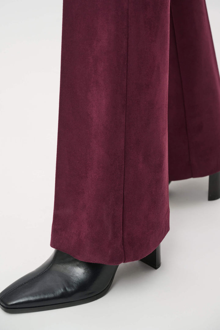 Scuba Suede Flared Pull-On Pants 263160