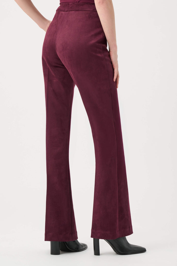 Scuba Suede Flared Pull-On Pants 263160