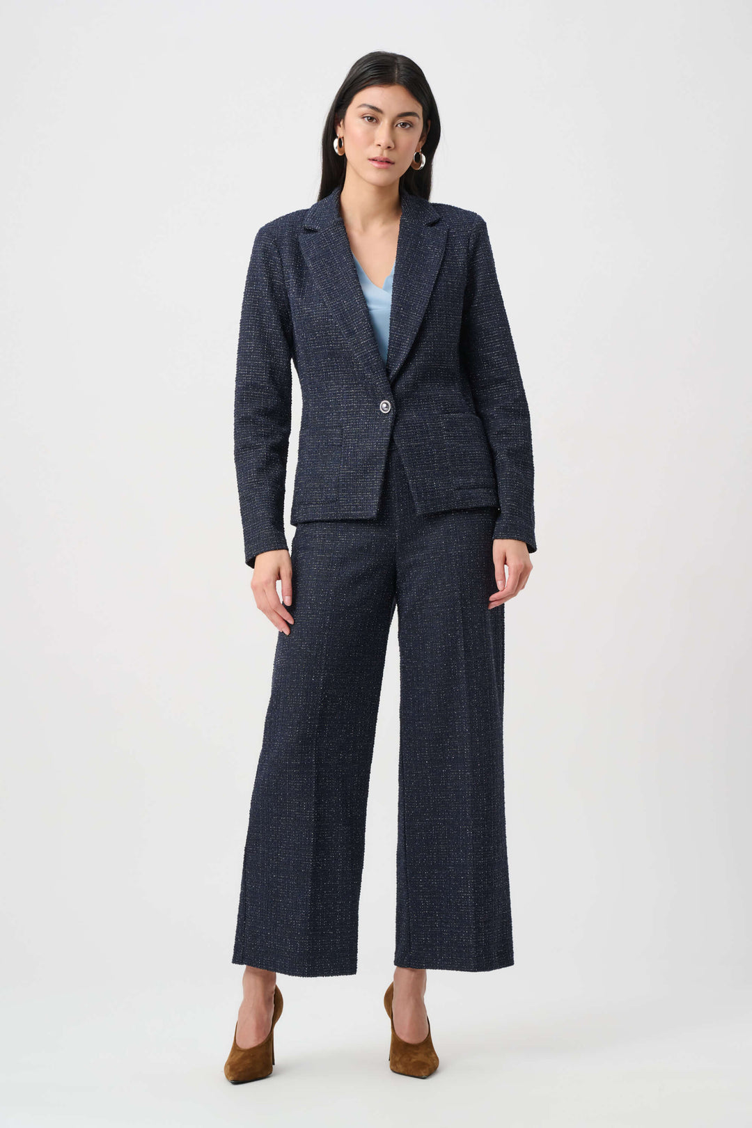 Modern Geometry Lurex Boucle Fitted Blazer 263214