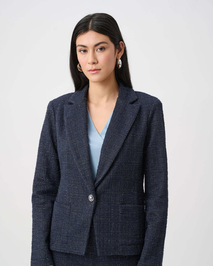 Modern Geometry Lurex Boucle Fitted Blazer 263214