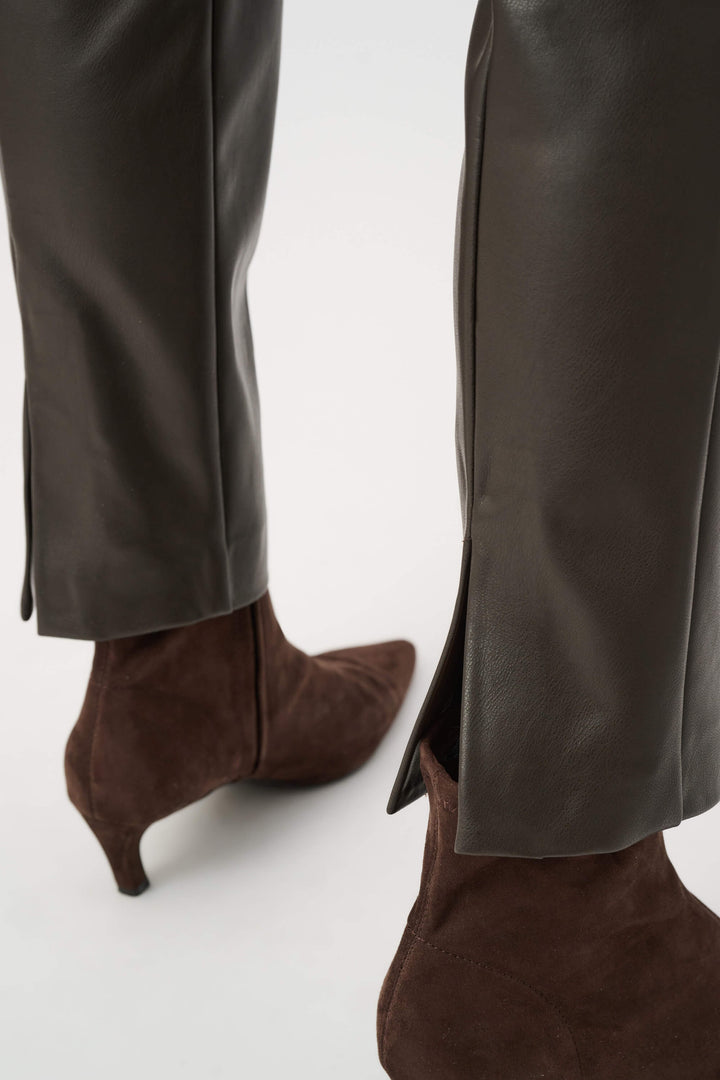 Neutral Ground Bonded Leatherette Straight Pull-On Pants 263232