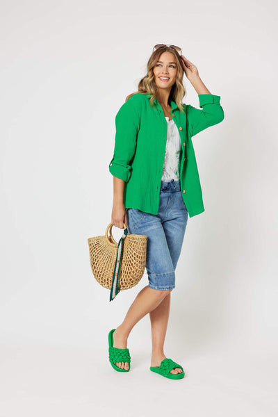 Byron Textured Shirt - Emerald 38816