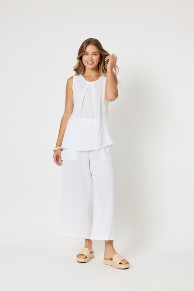 Byron Textured Pant - White 39593