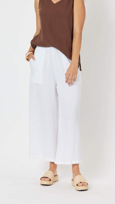 Byron Textured Pant - White 39593