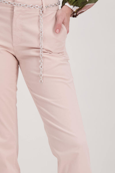 Detailed Belt Chino Pant - Baby Pink