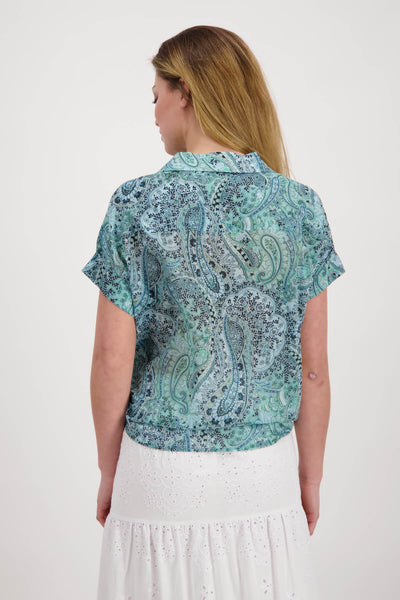 Paisley Tie Front Shirt 407766
