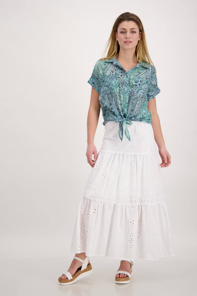 Paisley Tie Front Shirt 407766