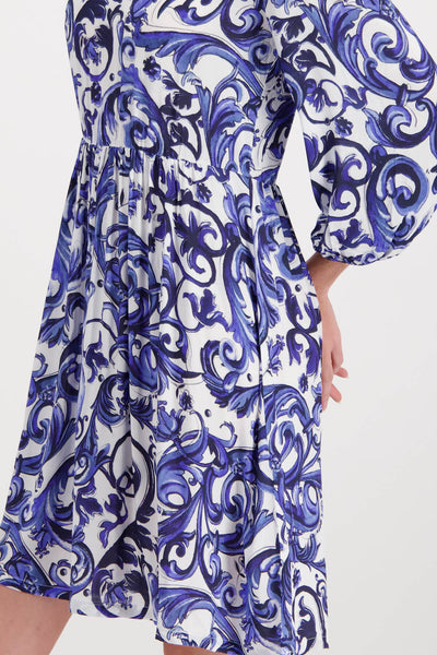 Light Summer Paisley Dress -Deep Breeze 407921