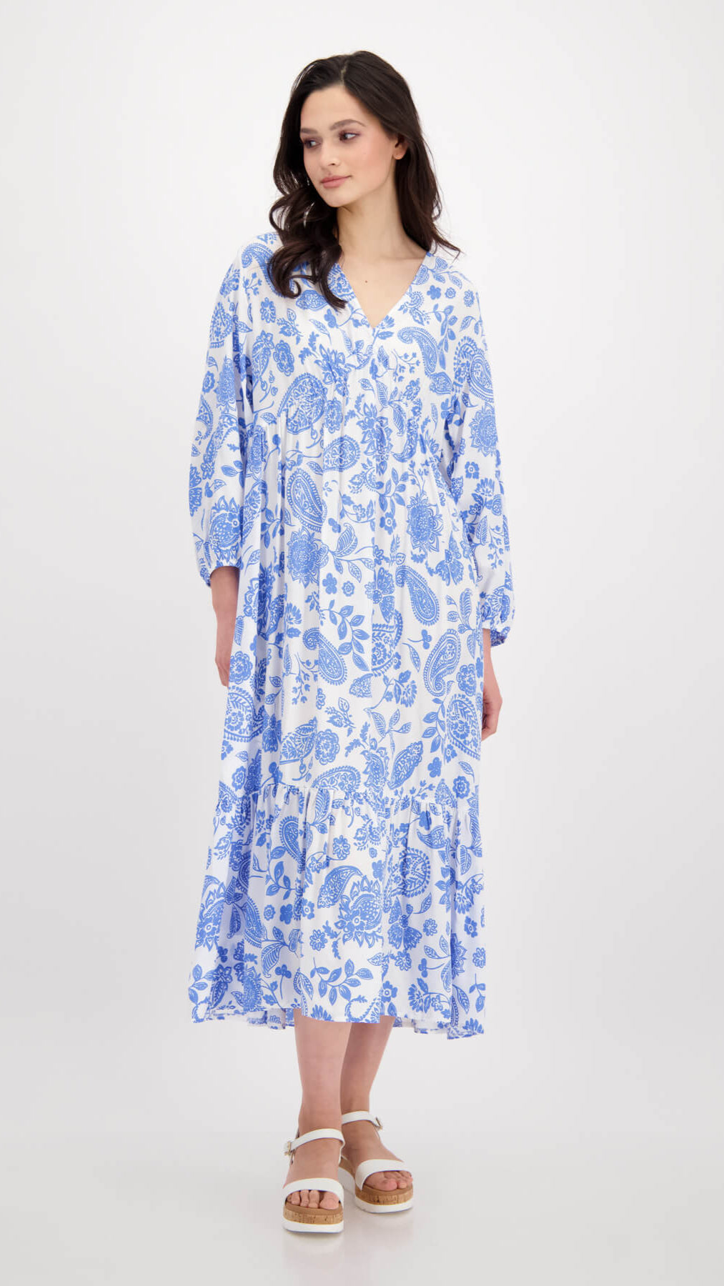 Maxi Paisley Dress - Sea Breeze