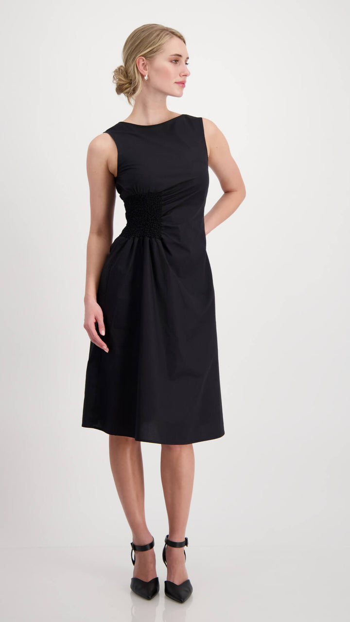 Side Gather Midi Dress
