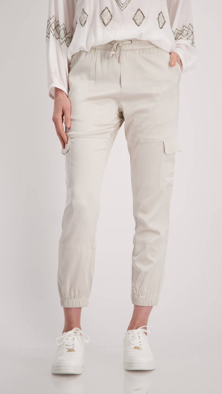 Cargo Jogger Satin Pants