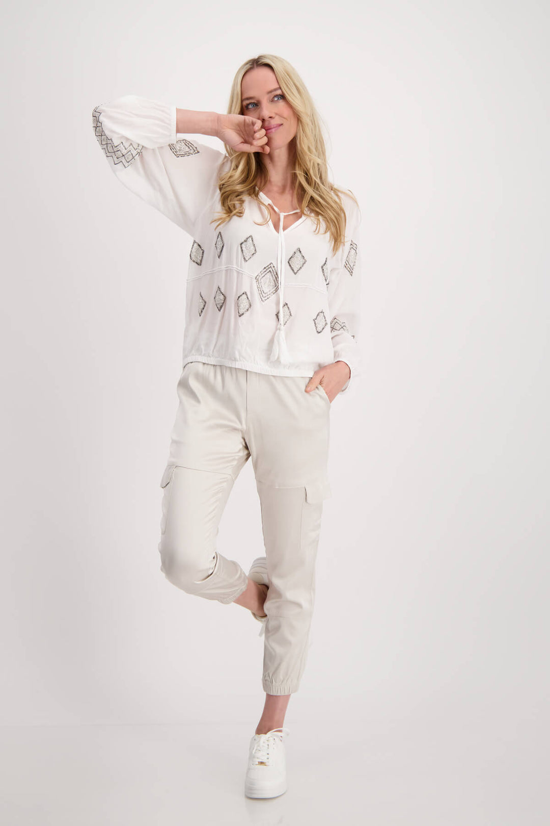 Cargo Jogger Satin Pants