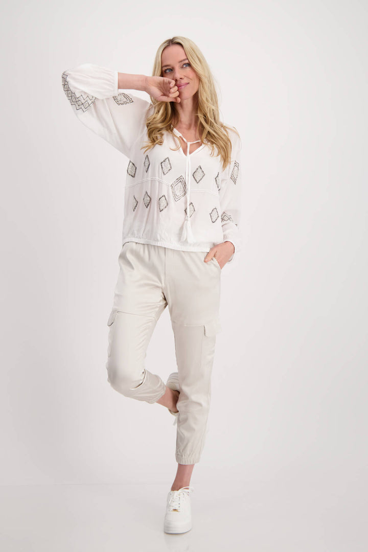 Cargo Jogger Satin Pants