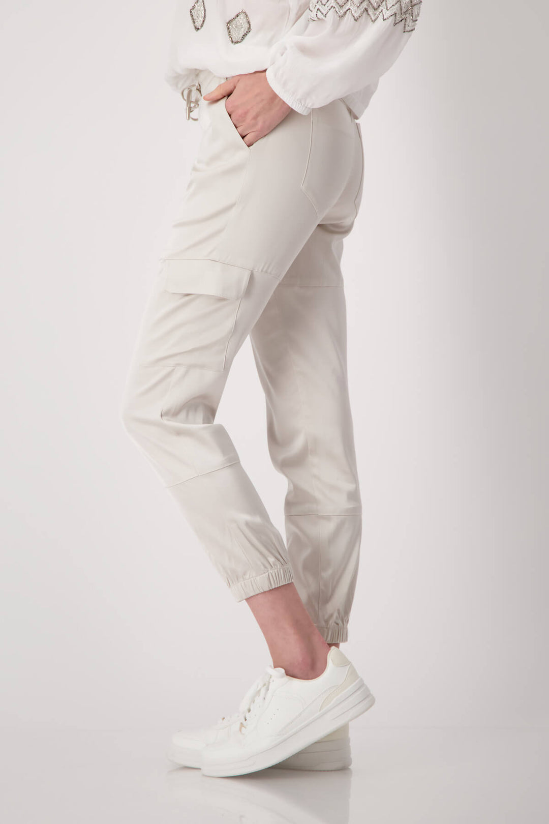 Cargo Jogger Satin Pants