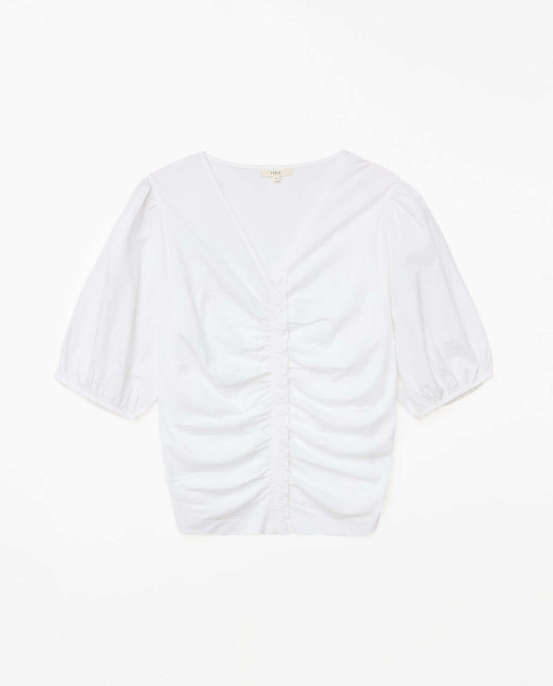 White T Shirt Ruffle Top