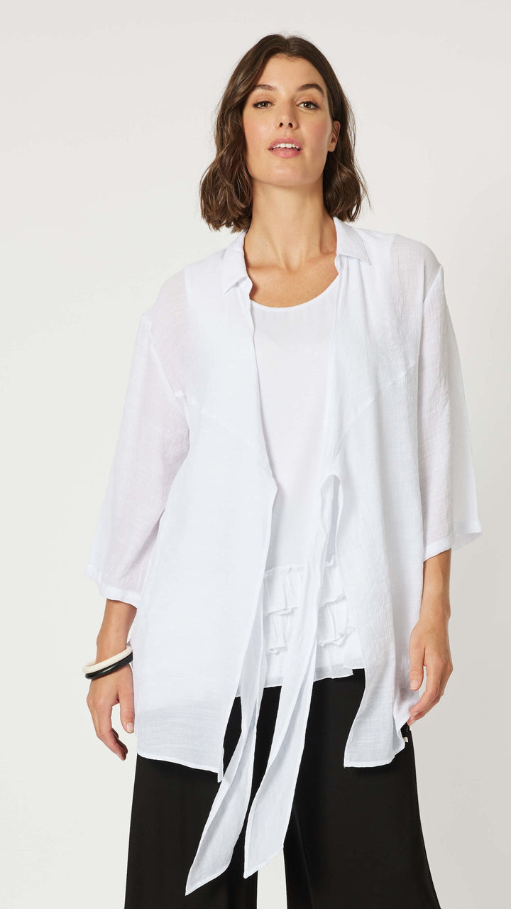 Aegean Shacket - White