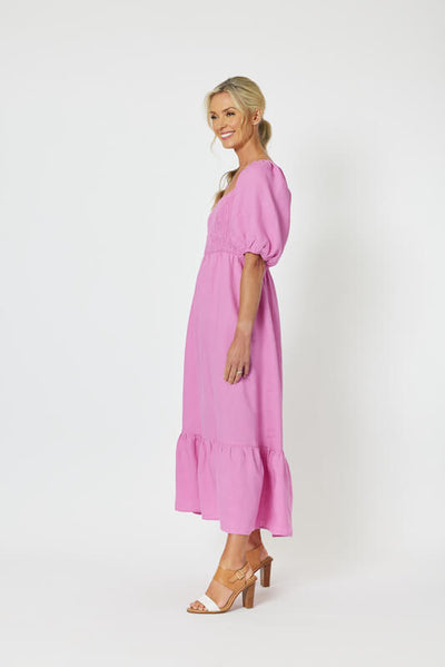 Tulip Shirred Bodice Dress - Orchid 43989