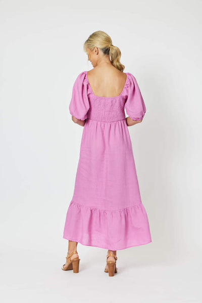 Tulip Shirred Bodice Dress - Orchid 43989