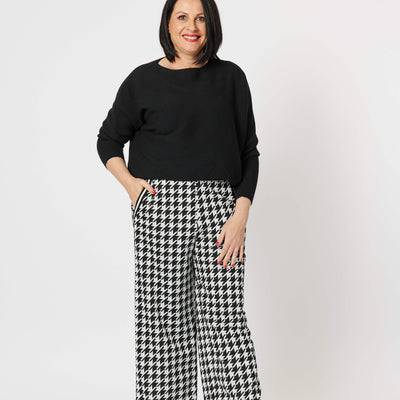 Houndstooth Pant - Blac/Whte