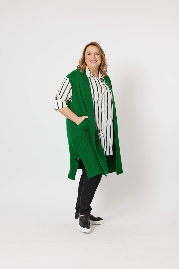 Dana Stripe Shirt  Black/White