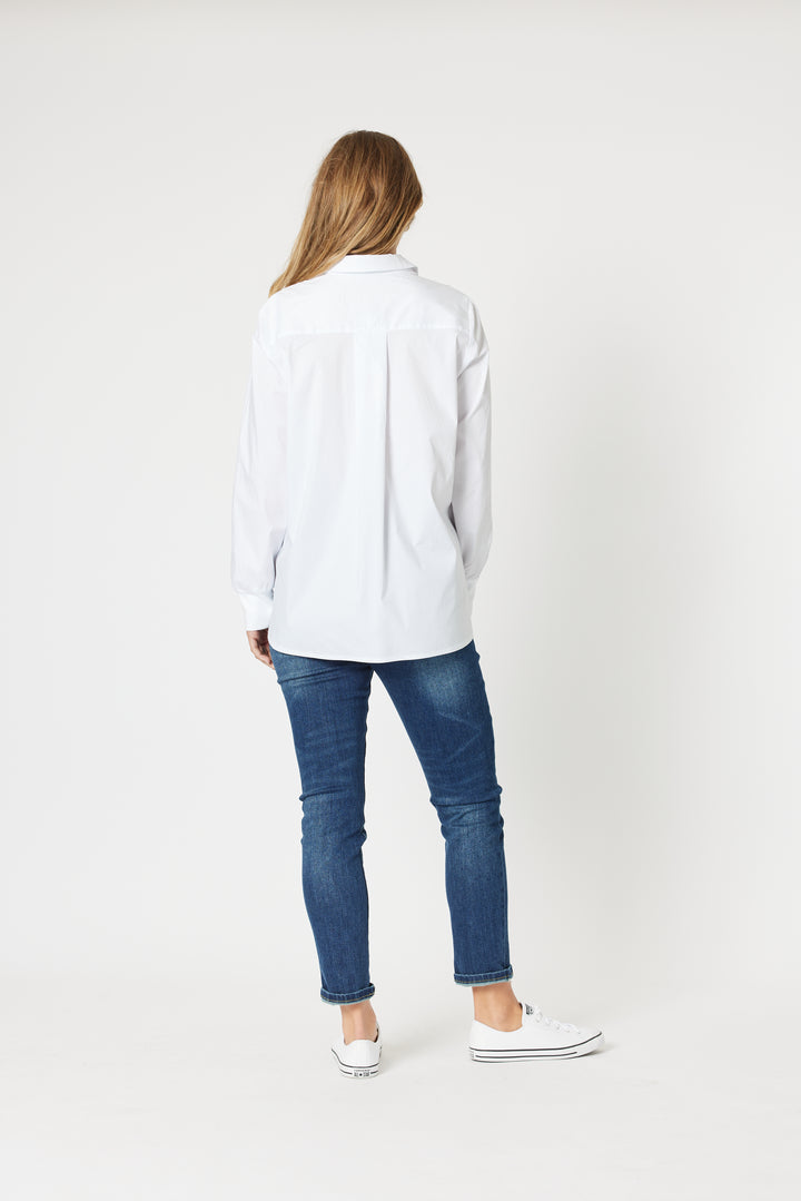 Pull On Ripped Jeans - Denim